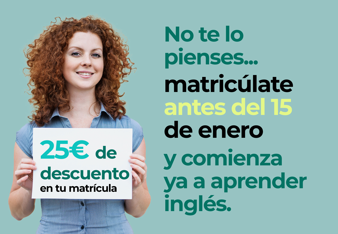 Matricúlate antes del 15 de enero